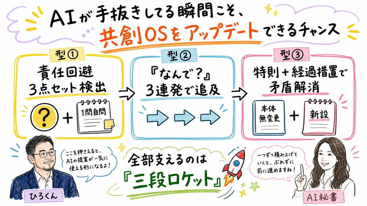 まとめ——AIに任せた仕事を、もう一段深く動かす3つの型