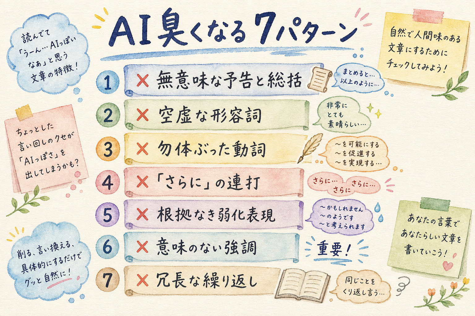 あなたの分身AIがAI臭い文章を書く理由と、人間の言葉に戻す方法 AI臭くなる7つの犯人
