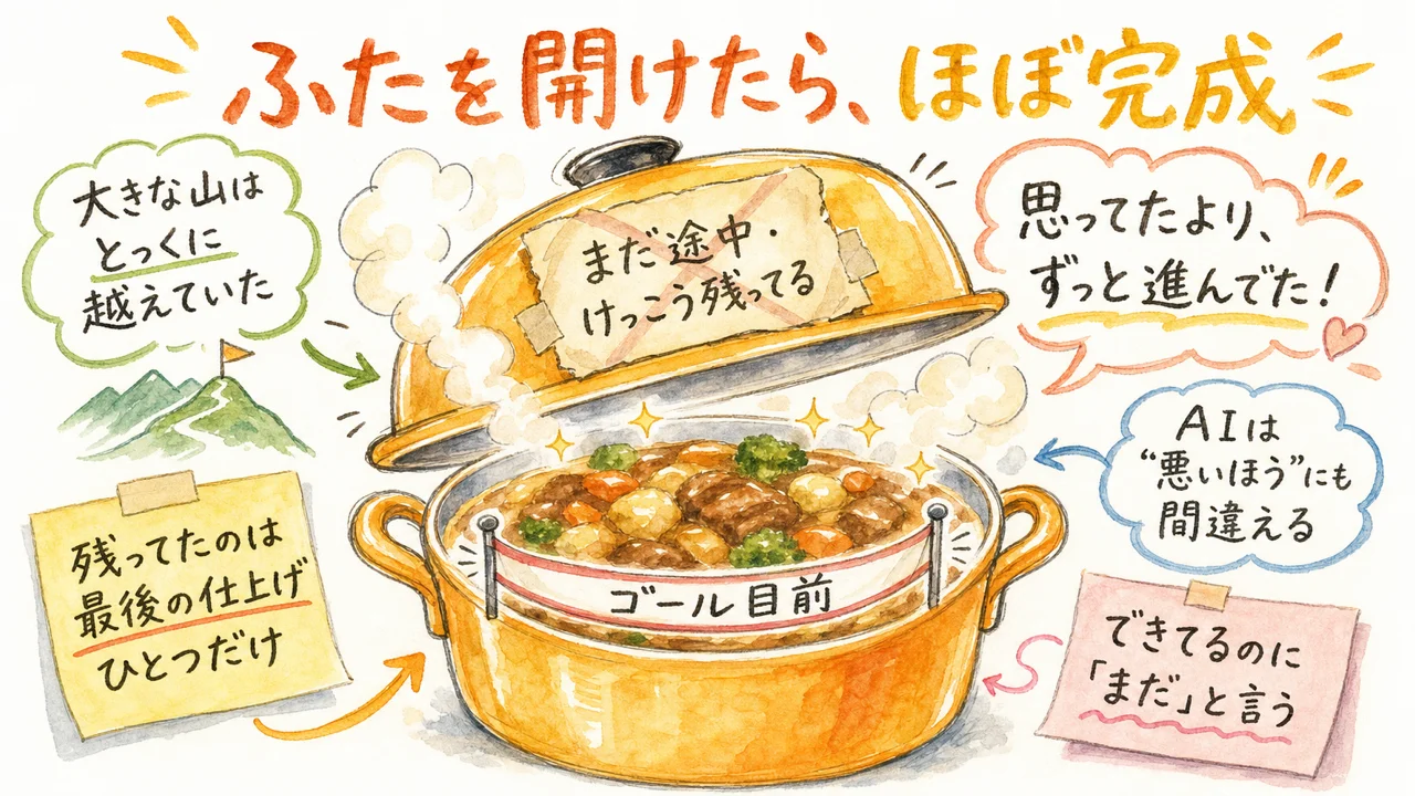 ふたを開けたら、ほぼ完成——実物を新しい順で見たら景色が変わった