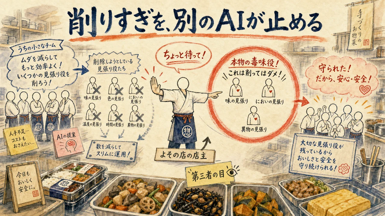 削りすぎを、別のAIが止める（第三者レビュー）