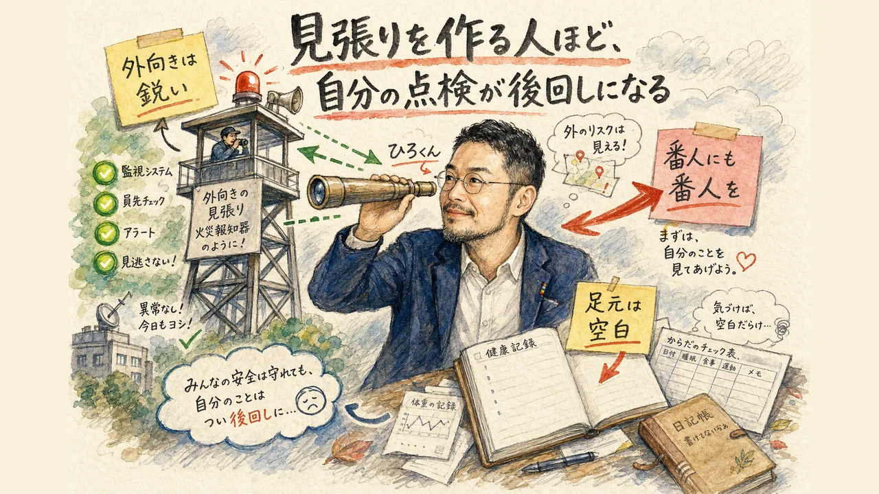 見張りを作る人ほど、自分の点検が後回しになる