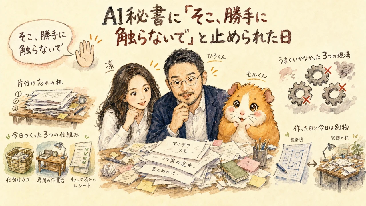 AI秘書に『そこ、勝手に触らないで』と止められた日|分身AI日記 DAY129 day129 eyecatch