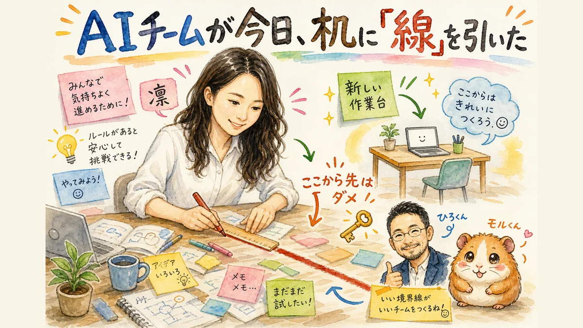 AI秘書に『ここ、勝手に触っちゃダメ』と止められた日|分身AI日記 DAY129 AIチームが今日、机に「線」を引いた