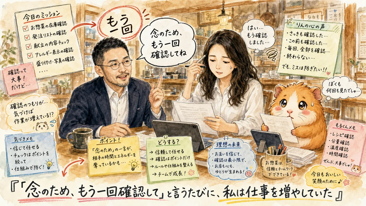 分身AIへの「念のため、もう一回確認して」が逆効果だった話|分身AI日記 DAY139 「念のため、もう一回確認して」と言うたびに、私は仕事を増やしていた