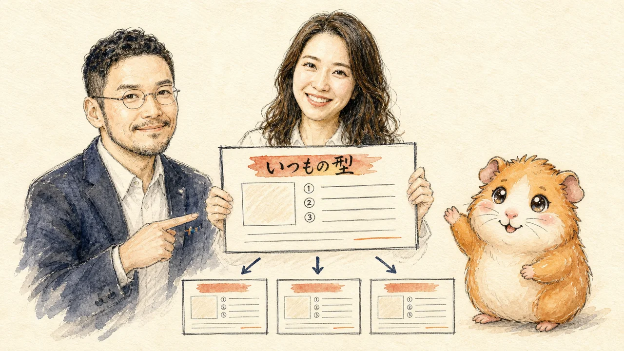 AI秘書に画像を任せると毎回スタイルがブレる——「型」を1枚決めて渡した話｜分身AI日記 DAY138