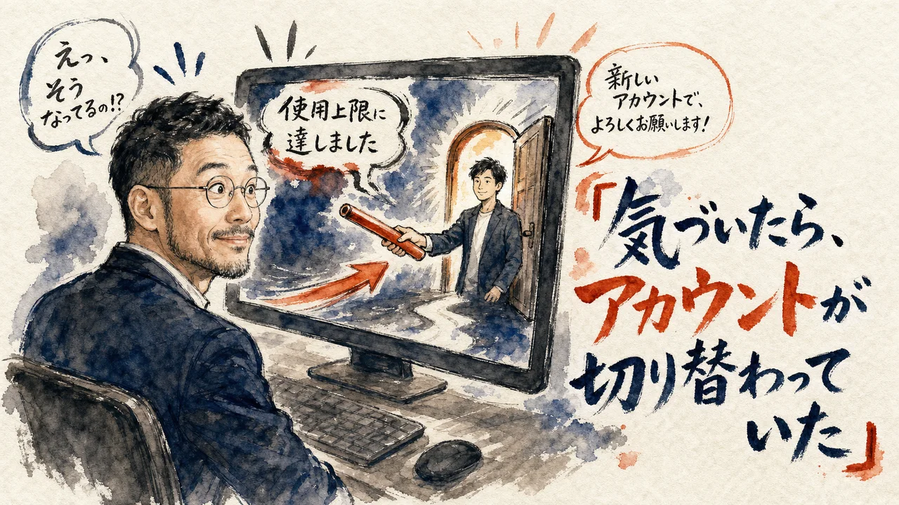 「もう終わってるじゃん」に見えた瞬間、私は危うくAIに騙されるところだった|分身AI日記 DAY133 気づいたら、アカウントが切り替わっていた