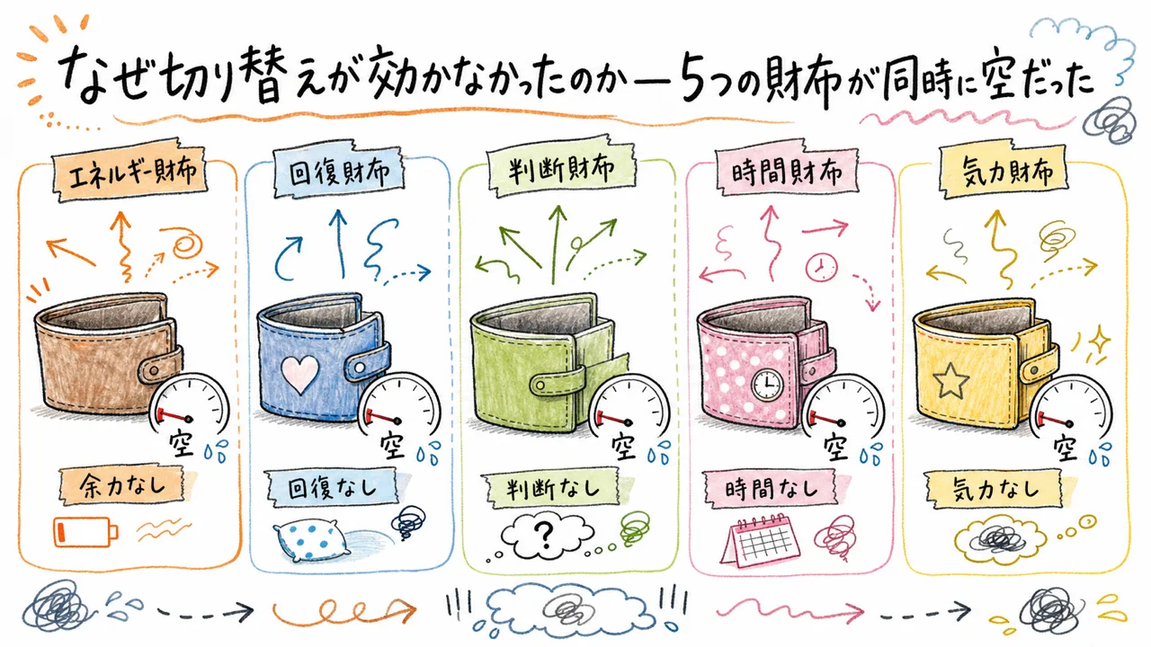 AIの見張り役が2,619回書いて、一度も報告しなかった48時間|分身AI日記 DAY130 なぜ切り替えが効かなかったのか——5つの財布が同時に空だった