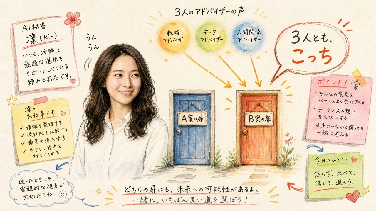 「書いたのに、誰も見に来ない黒板」AI秘書が正直に白状した話|分身AI日記 DAY135 3人の相談役に、直し方を2案ぶつけてみた