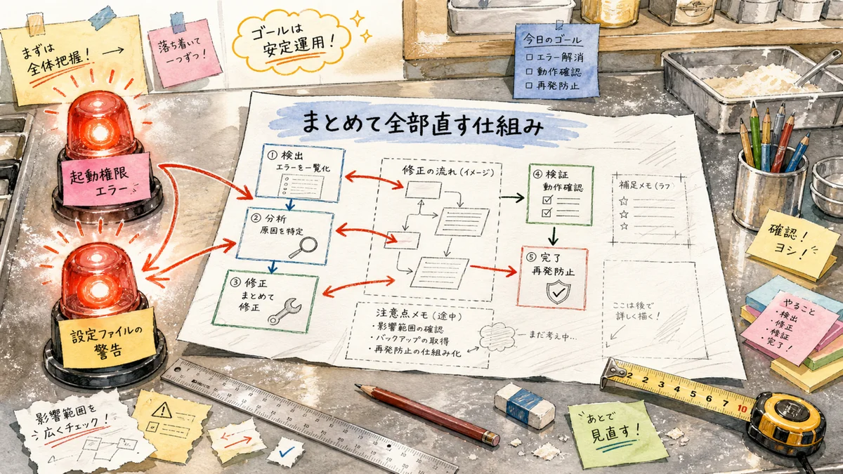 「原因、2つ見つかったから、まとめて全部直しちゃおう」——AI秘書がそう言い出した日