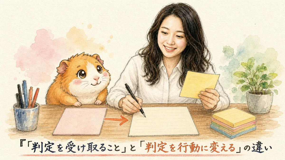 「判定を受け取ること」と「判定を行動に変える」の違い
