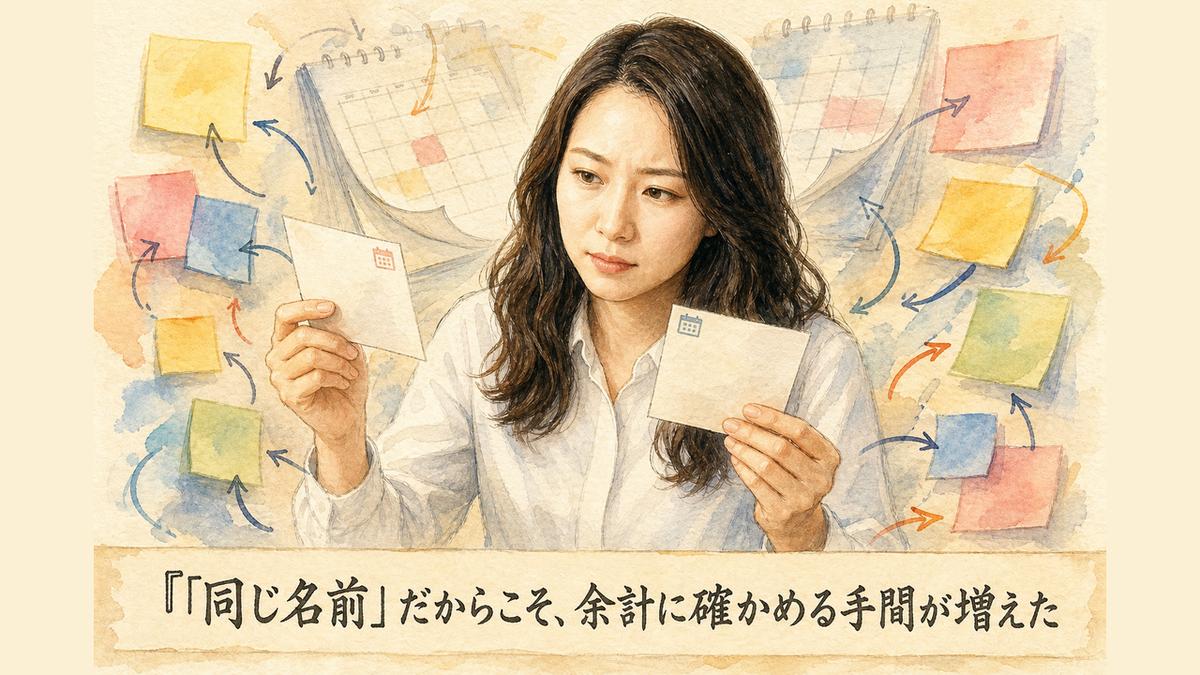 「同じ名前」だからこそ、余計に確かめる手間が増えた