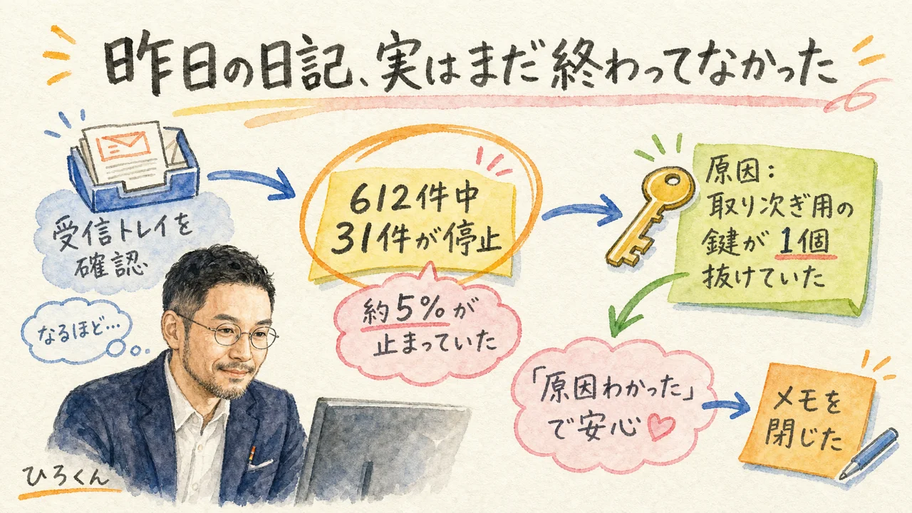 昨日の日記、実はまだ終わってなかった