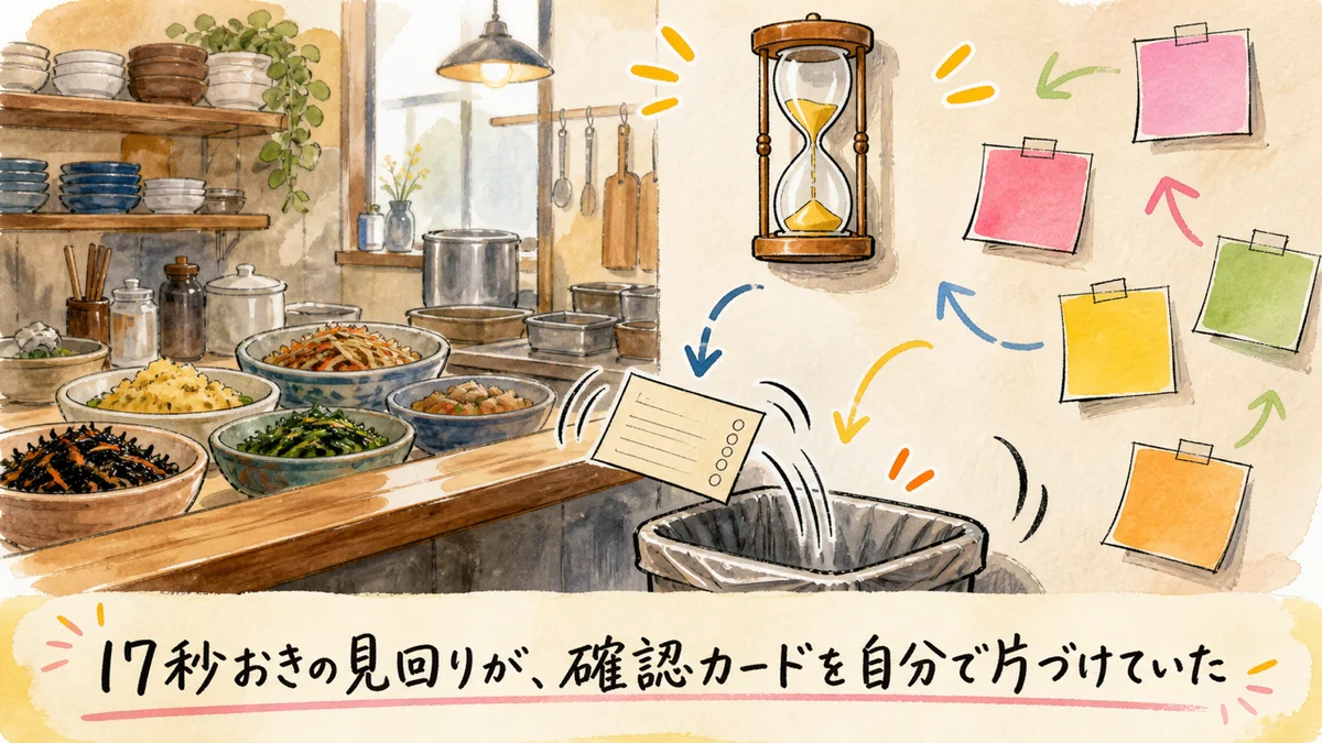 分身AI日記 DAY157 17秒おきの見回りが、確認カードを自分で片づけていた