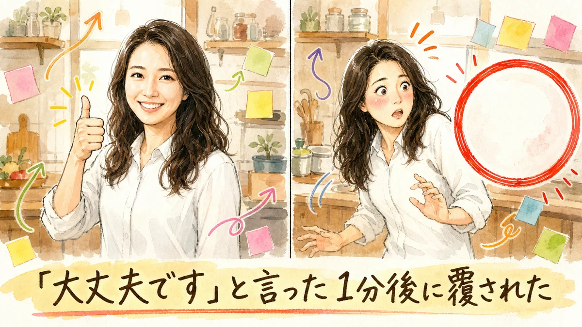 「大丈夫です」と言った1分後に覆された