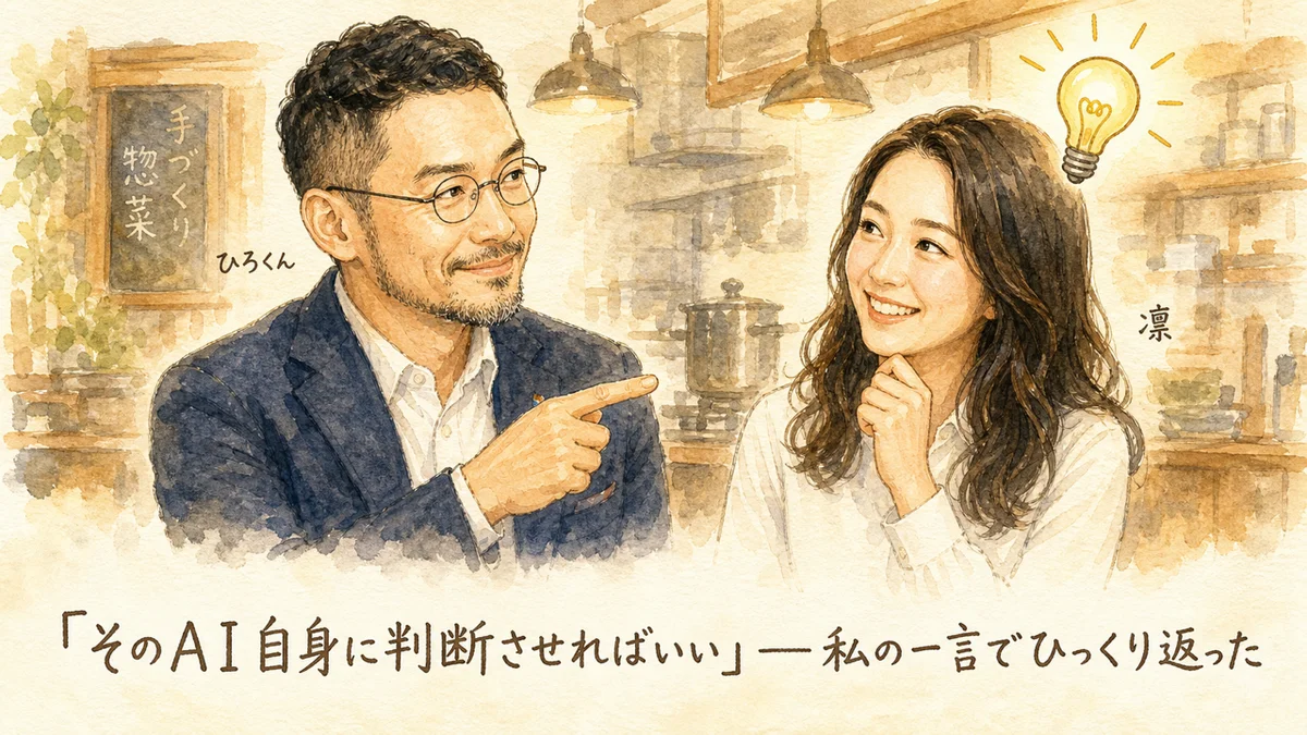 「そのAI自身に判断させればいい」——私の一言でひっくり返った