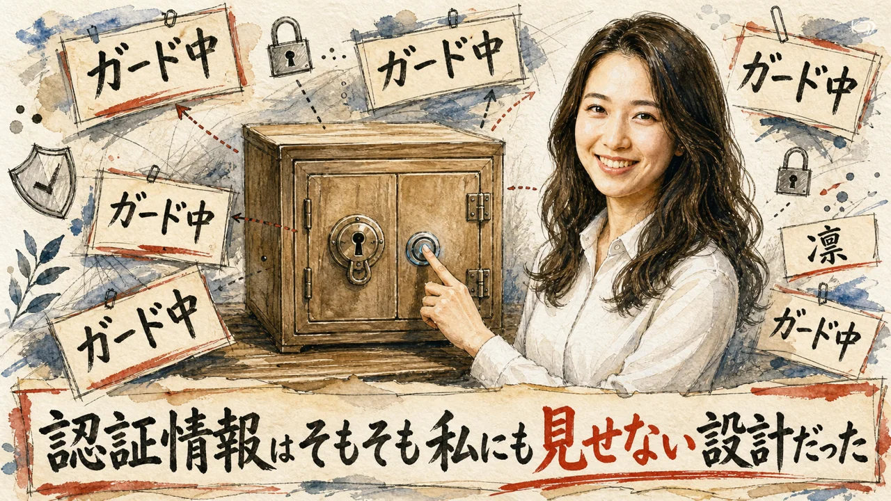 認証情報はそもそも私にも見せない設計だった