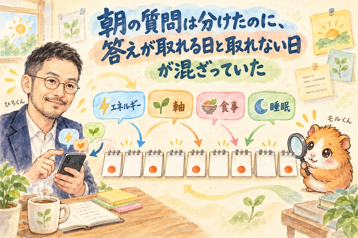 AI自動化が「たまたま」うまくいった日は、直ったと言えない|分身AI日記 DAY177 朝の質問は分けたのに、答えが取れる日と取れない日が混ざっていた