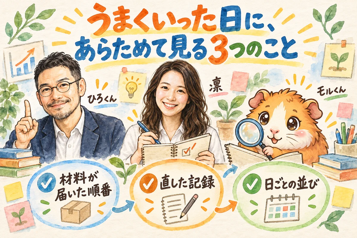 AI自動化が「たまたま」うまくいった日は、直ったと言えない|分身AI日記 DAY177 うまくいった日に、あらためて見る3つのこと
