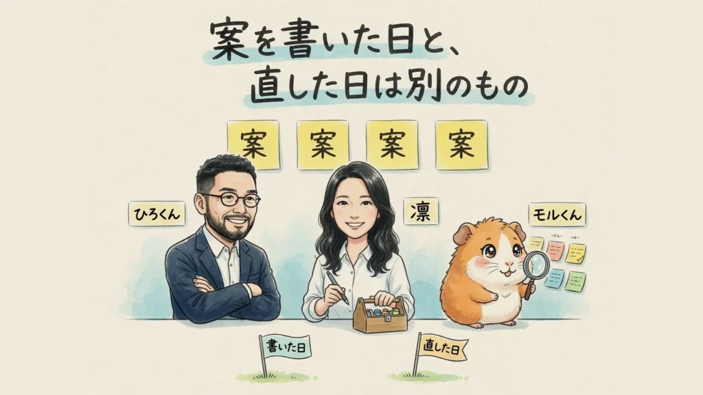 案を書いた日と、直した日は別のもの 全体図