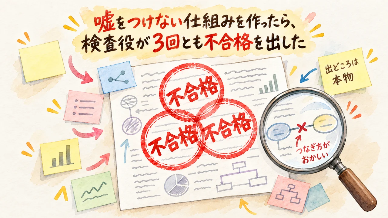 嘘をつけない仕組みを作ったら、検査役が3回とも不合格を出した