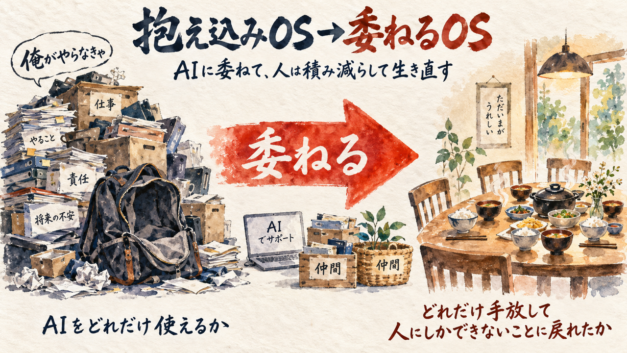 図解: 抱え込みOSから委ねるOSへ