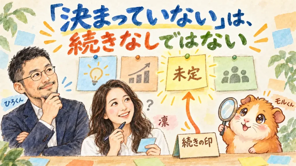 AI秘書が「決まっていない」と書いた作業は、続きなしと読まない|分身AI日記 DAY180 「決まっていない」は、続きなしではない 全体図