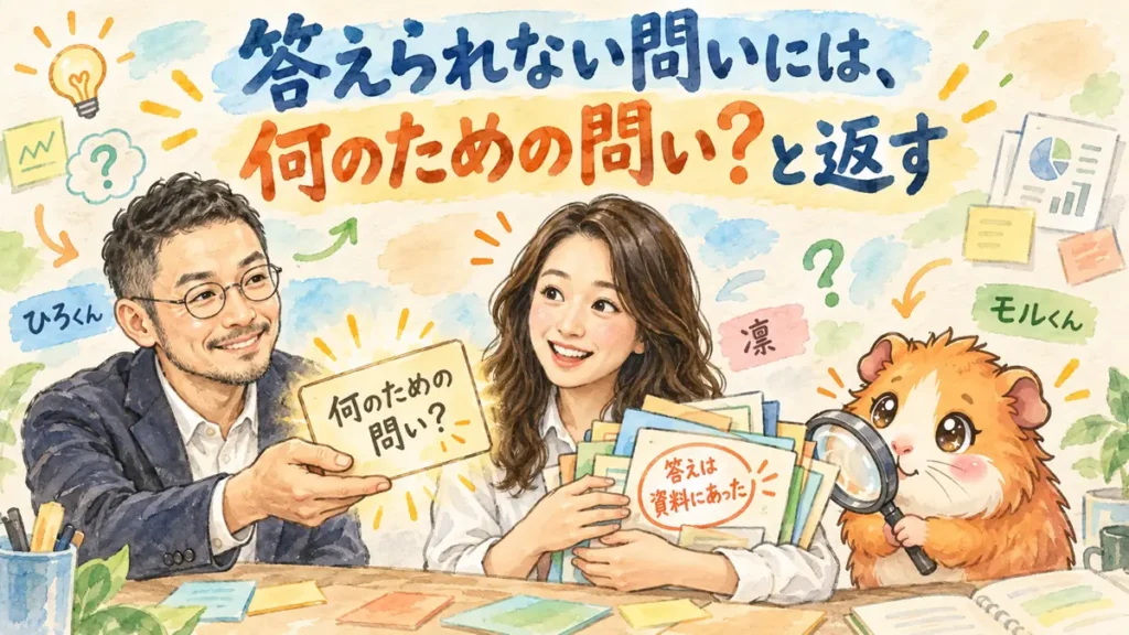 答えられない問いには、何のための問い？と返す 全体図