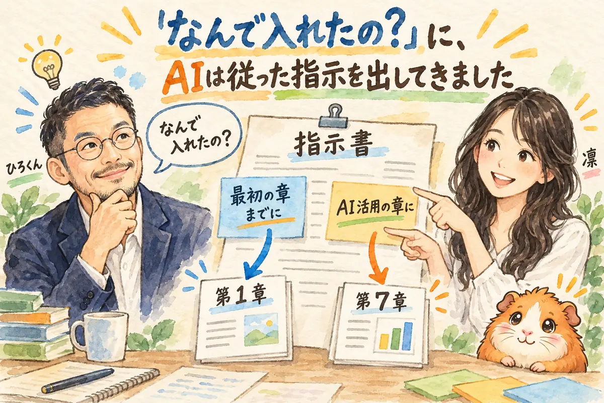 「なんで入れたの？」に、AIは従った指示を出してきました
