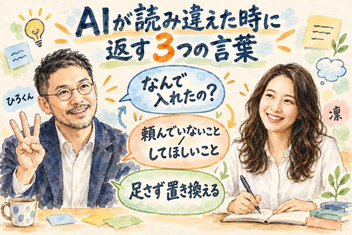 AIが読み違えた時に返す3つの言葉