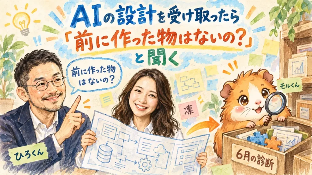 AIの設計を受け取ったら「前に作った物はないの？」と聞く 全体図