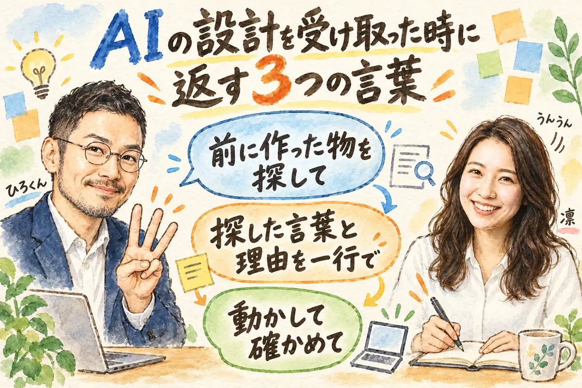 AIの設計を受け取った時に返す3つの言葉
