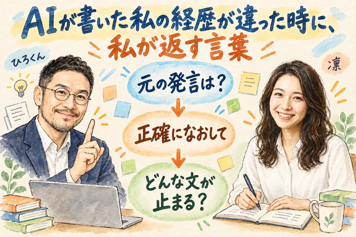 AIが書いた私の経歴が違った時に、私が返す言葉