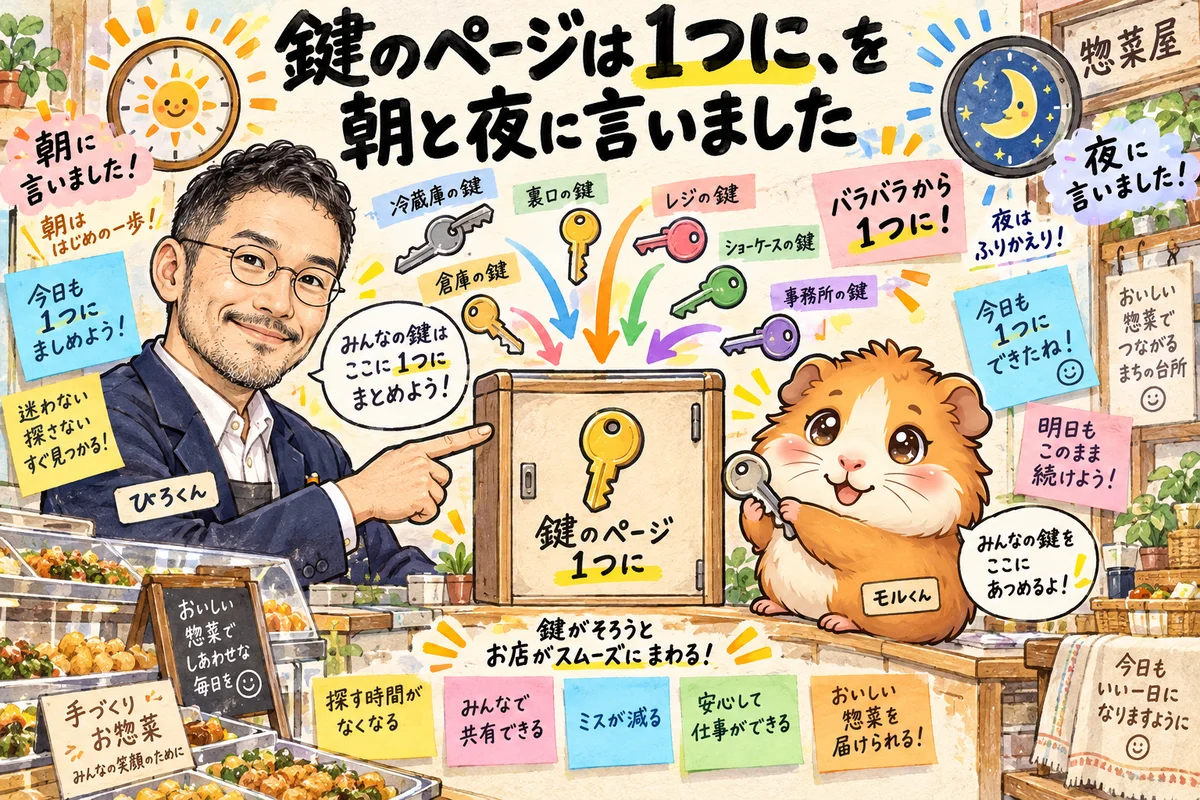 鍵のページは1つに、を朝と夜に言いました