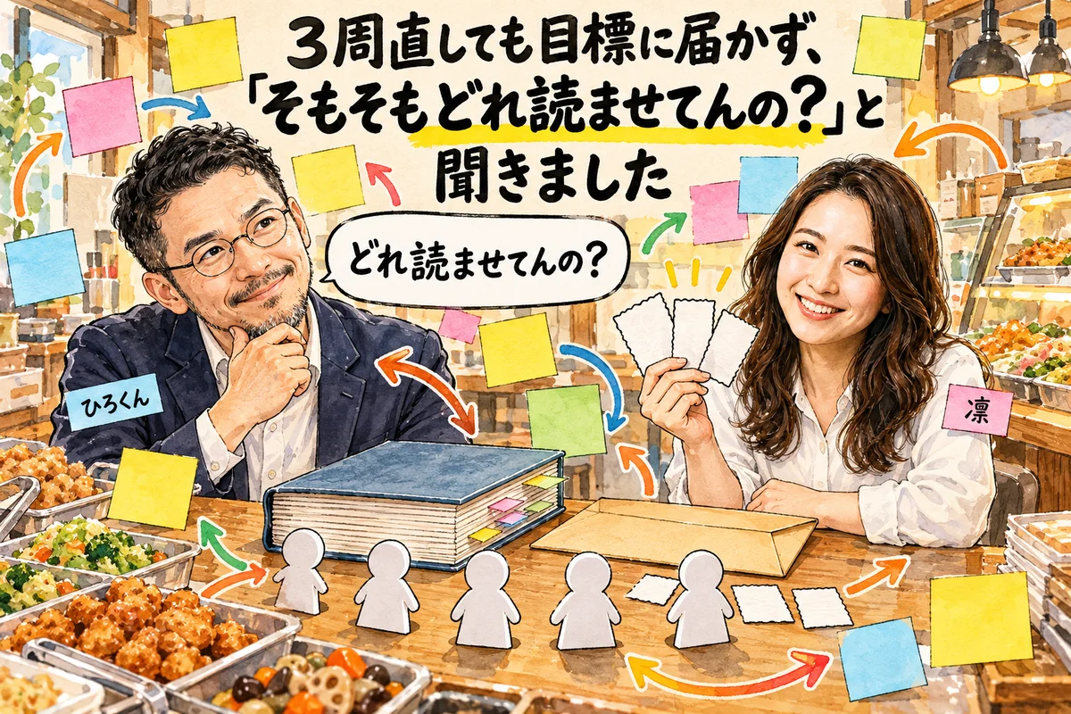 3周直しても目標に届かず、「そもそもどれ読ませてんの？」と聞きました