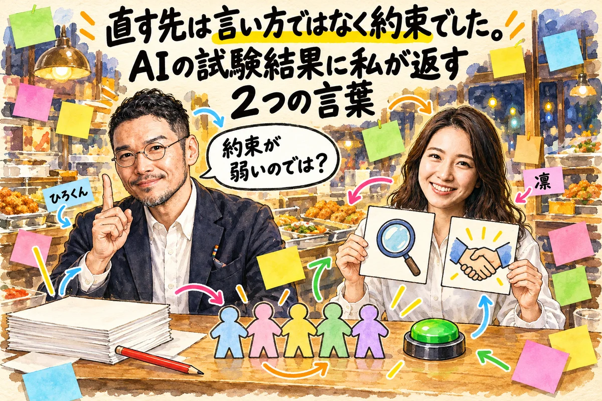 直す先は言い方ではなく約束でした。AIの試験結果に私が返す2つの言葉