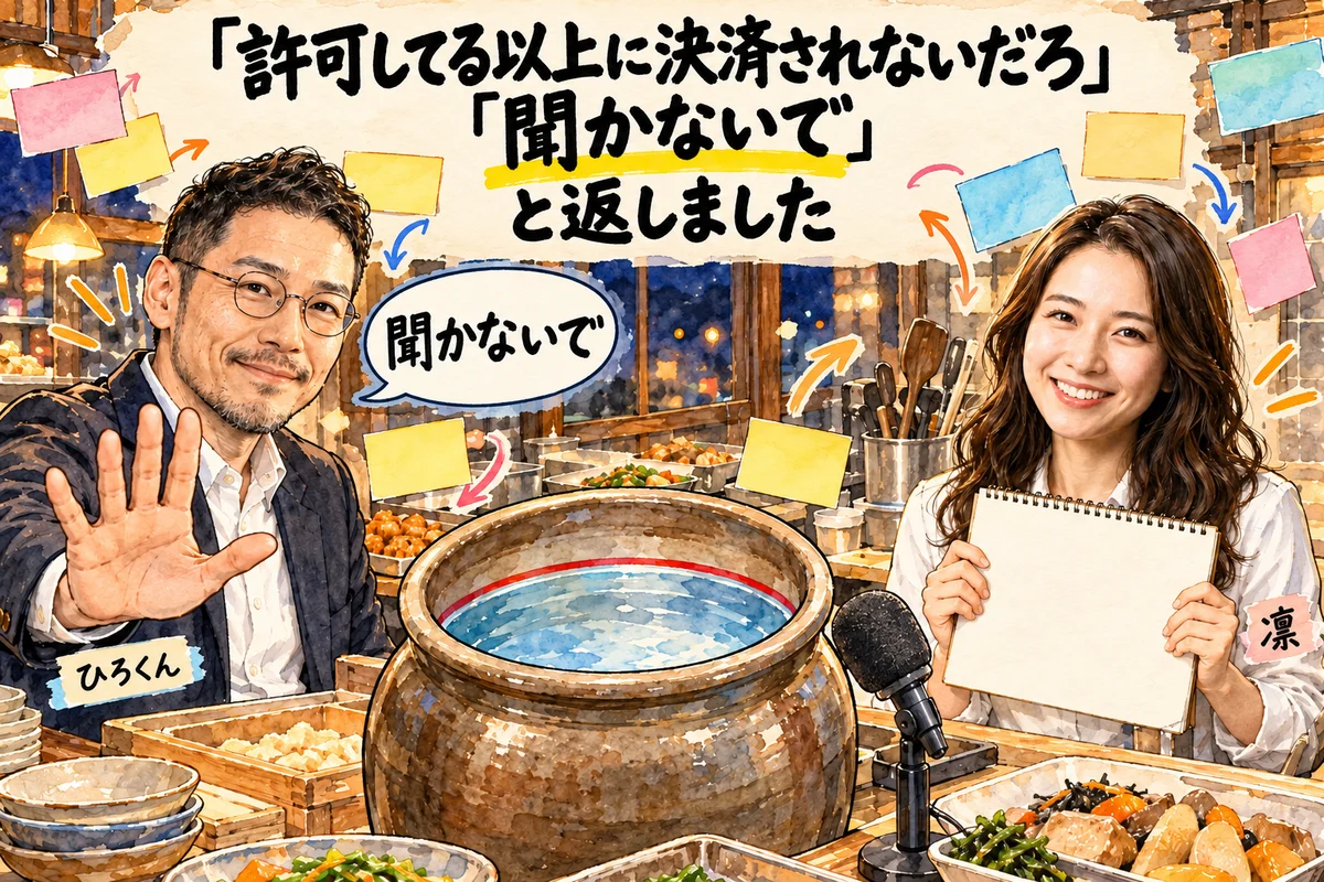 「許可してる以上に決済されないだろ」「聞かないで」と返しました