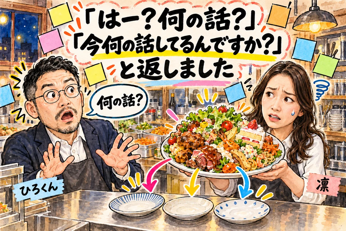 「はー？何の話？」「今何の話してるんですか？」と返しました