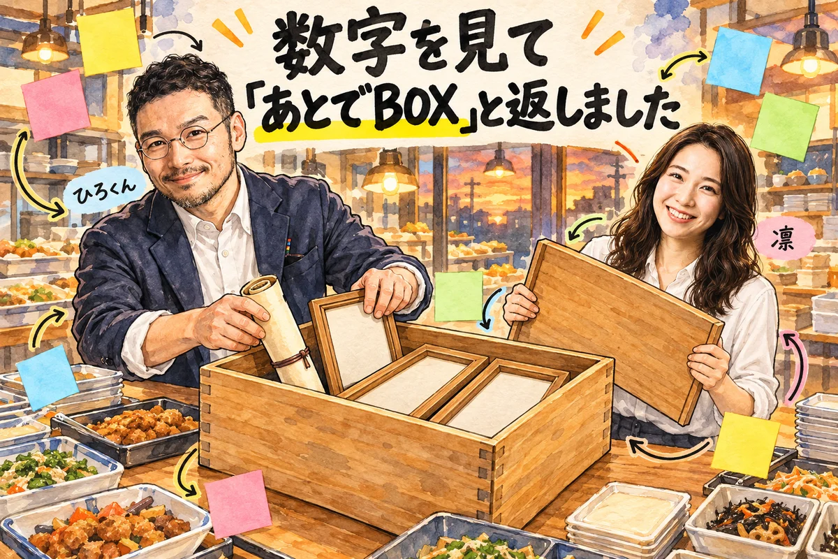 数字を見て「あとでBOX」と返しました