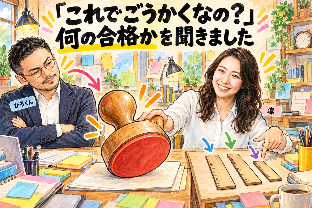 「これでごうかくなの？」と、何の合格かを聞きました