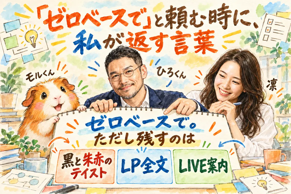 「ゼロベースで」と頼む時に、私が返す言葉